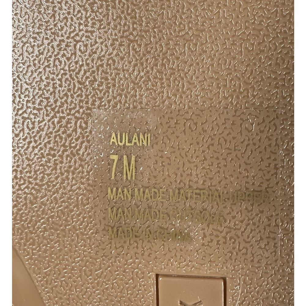 Yellow Box Aulani Jelly Slides Sandals Womens 7 Nude Almond Tan Resin Chain - Picture 12 of 12